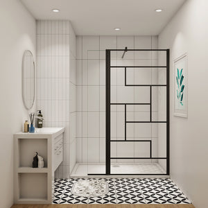 AICA paroi-de-douche-à-l'italienne-avec-barre-de-stabilisation -Livraison gratuite