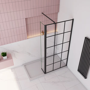 AICA paroi-de-douche-à-l'italienne-avec-barre-de-stabilisation -Livraison gratuite