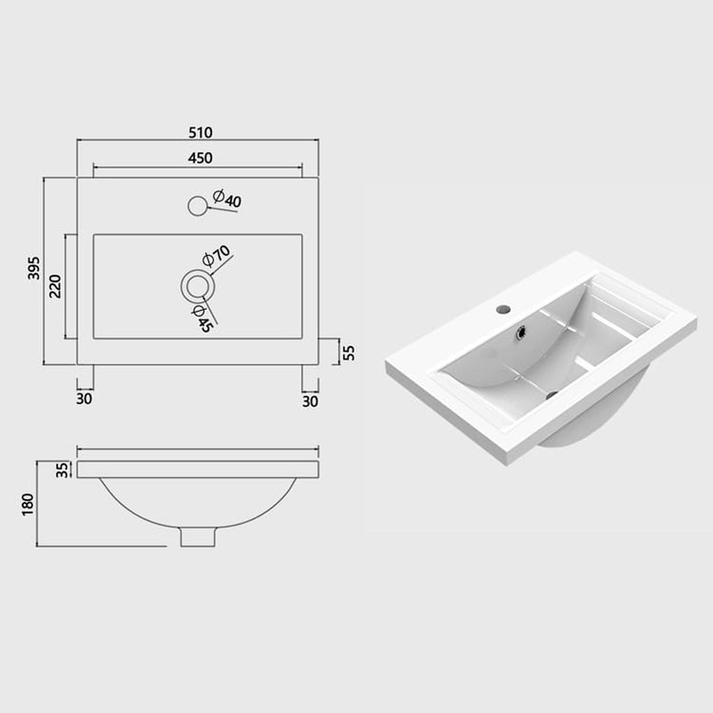 Lavabo De Pared De Resina Gris 51x34x24 Cm - Con Bandeja Jabonera, Ideal Para Exteriores, Jardines Y Garajes