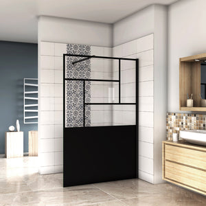 AICA paroi-de-douche-à-l'italienne-avec-barre-de-stabilisation -Livraison gratuite