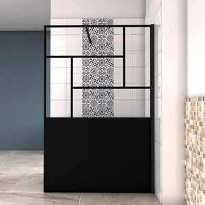 AICA paroi-de-douche-à-l'italienne-avec-barre-de-stabilisation -Livraison gratuite