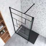 AICA paroi-de-douche-à-l'italienne-avec-barre-de-stabilisation -Livraison gratuite