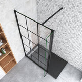 AICA paroi-de-douche-à-l'italienne-avec-barre-de-stabilisation -Livraison gratuite