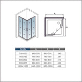 AICA cabine-de-douche-accès-d’angle -Livraison gratuite