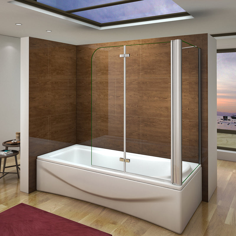 Aica pare-baignoire avec une paroi fixée,l'hauteur de 140cm, écran de –  Aica Sanitaire