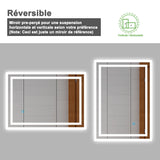 AICA miroir-de-salle-de-bain -Livraison gratuite