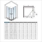 AICA cabine-de-douche-accès-d’angle -Livraison gratuite