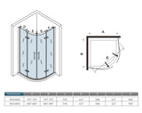 AICA cabine-de-douche-accès-d’angle -Livraison gratuite