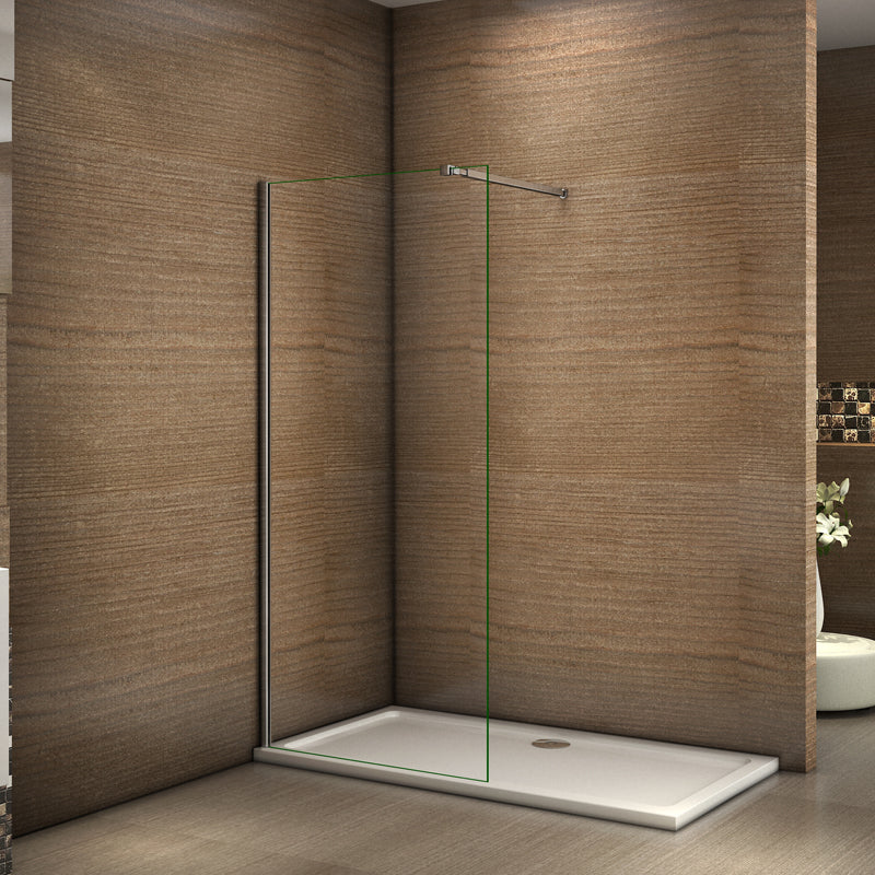 Aica paroi de douche 100x200cm en 10mm verre anticalcaire paroi de