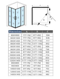 AICA cabine-de-douche-accès-d’angle -Livraison gratuite