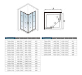 AICA cabine-de-douche-accès-d’angle -Livraison gratuite