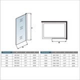 AICA paroi-de-douche-à-l'italienne-avec-barre-de-stabilisation -Livraison gratuite