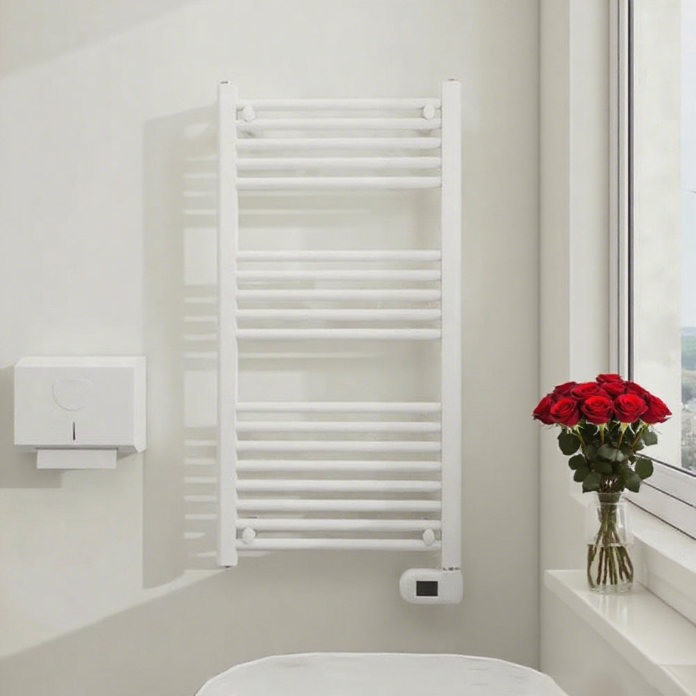 AICA Sèche-Serviette électrique Blanc | H98 x L50 cm | 400W -Livraison gratuite