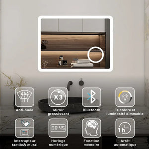 AICA miroir-de-salle-de-bain -Livraison gratuite