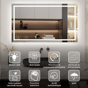 AICA miroir-de-salle-de-bain -Livraison gratuite