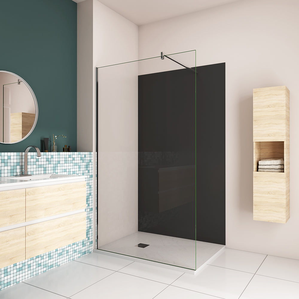 AICA ensemble complet douche à l'Italiennne avec un panneau mural de douche et un receveur de douchemodèle -Livraison gratuite