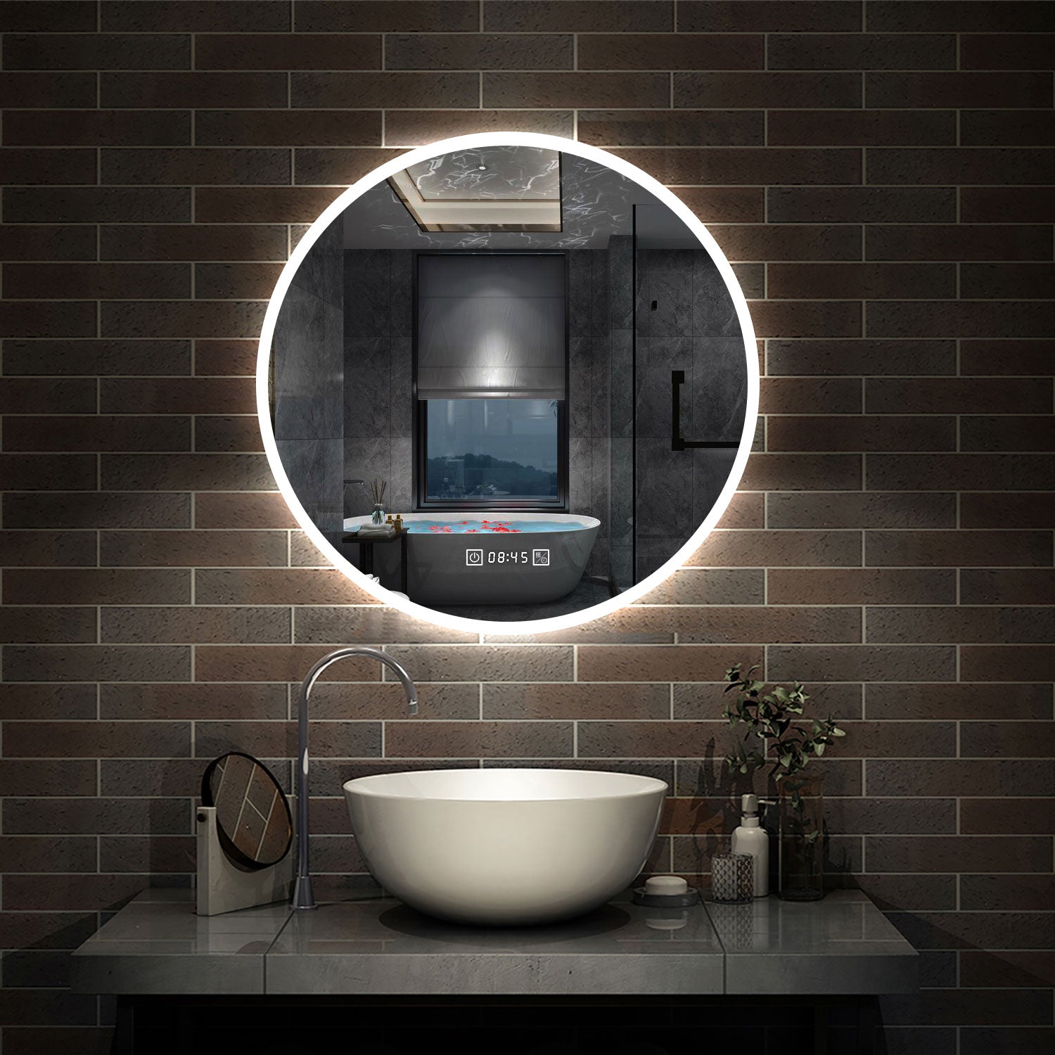 Miroir Lumineux LED Armoire Murale Salle De Bain 2 En 1 - Armoire de  toilette BUT
