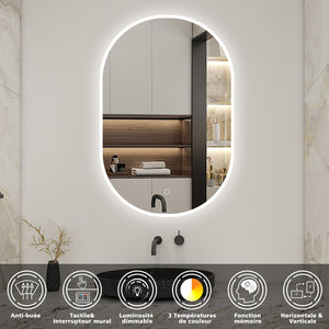 AICA miroir-de-salle-de-bain -Livraison gratuite