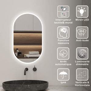 AICA miroir-de-salle-de-bain -Livraison gratuite