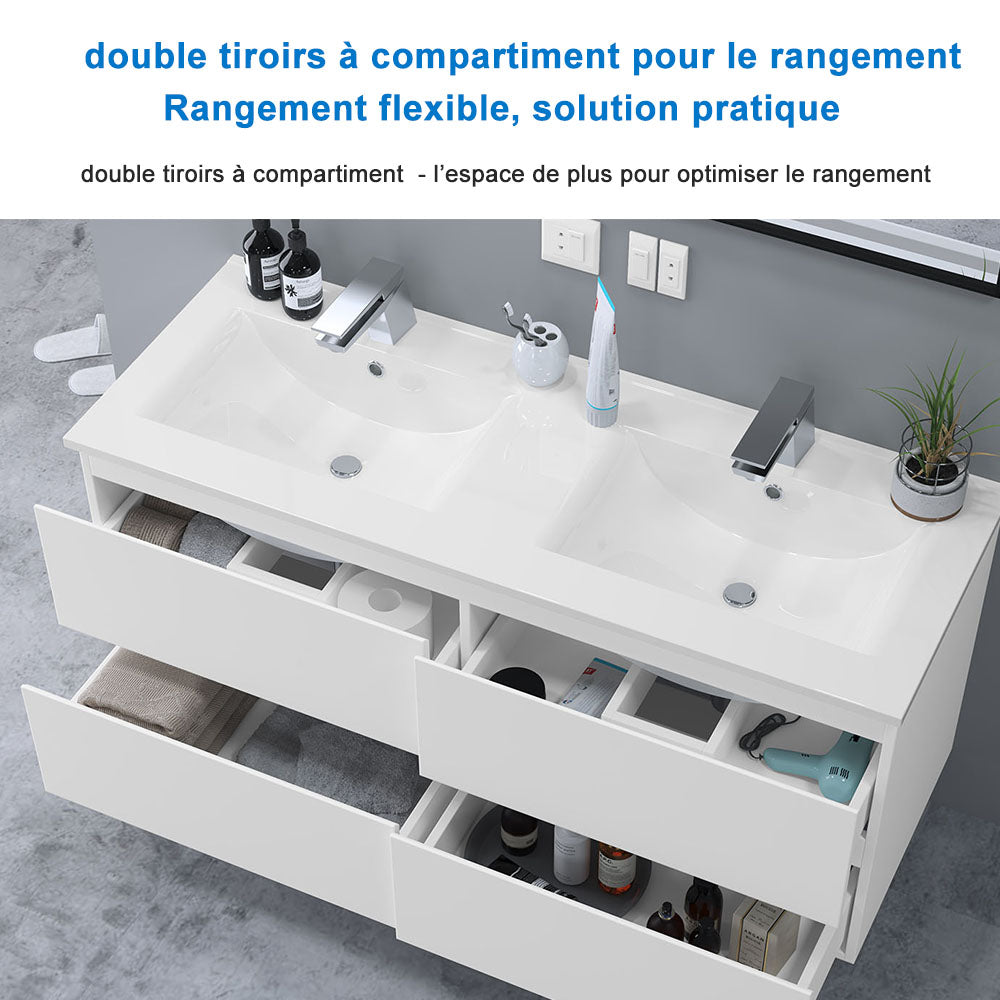 Ensemble meubles Salle de Bain 120cm vasque et colonne et miroir 3 couleurs lumineux Anthracite Ensemble meubles Salle de Bain 120cm vasque et colonne et miroir 3 couleurs lumineux Anthracite