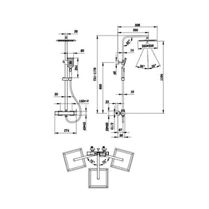 AICA colonne de douche -Livraison gratuite