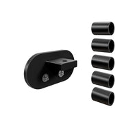 Kit de fixation murale pour rampe en aluminium, finition noire mate