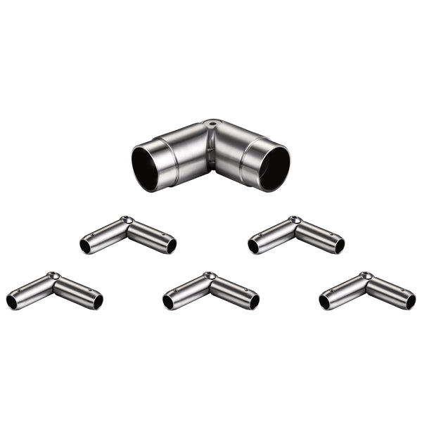 Raccord d'angle | Kit de connecteur en inox 304 pour garde-corps – 5 barres - 137,6 mm, Ø 42,4 mm | H5-BS
