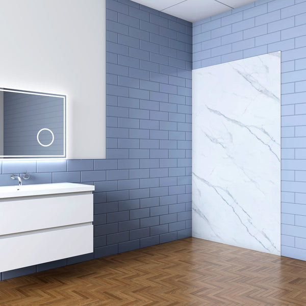 AICA Panneau mural de douche 90x210cm modèle Marbre blanc