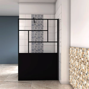 AICA paroi-de-douche-à-l'italienne-avec-barre-de-stabilisation -Livraison gratuite