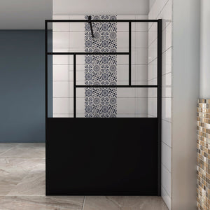 AICA paroi-de-douche-à-l'italienne-avec-barre-de-stabilisation -Livraison gratuite