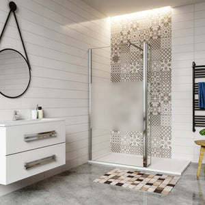 AICA paroi-de-douche-à-l'italienne-avec-barre-de-stabilisation -Livraison gratuite