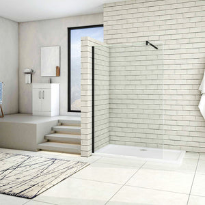 AICA paroi-de-douche-à-l'italienne-avec-barre-de-stabilisation -Livraison gratuite