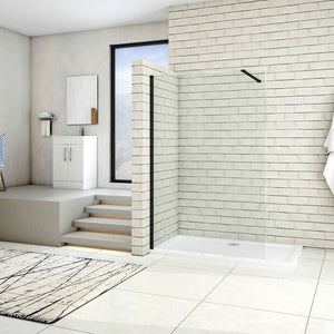 AICA paroi-de-douche-à-l'italienne-avec-barre-de-stabilisation -Livraison gratuite