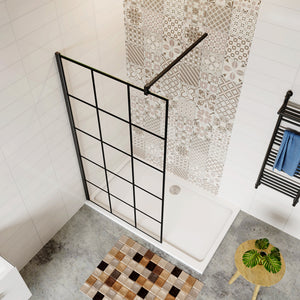 AICA paroi-de-douche-à-l'italienne-avec-barre-de-stabilisation -Livraison gratuite