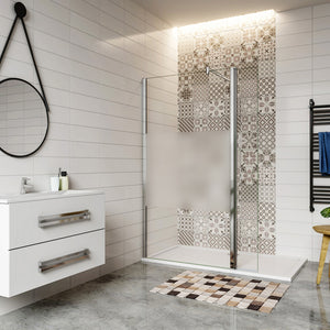 AICA paroi-de-douche-à-l'italienne-avec-barre-de-stabilisation -Livraison gratuite