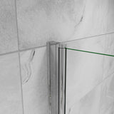 Paroi de douche avec retour pivotant en verre securit 8mm transparent –  AIDAL