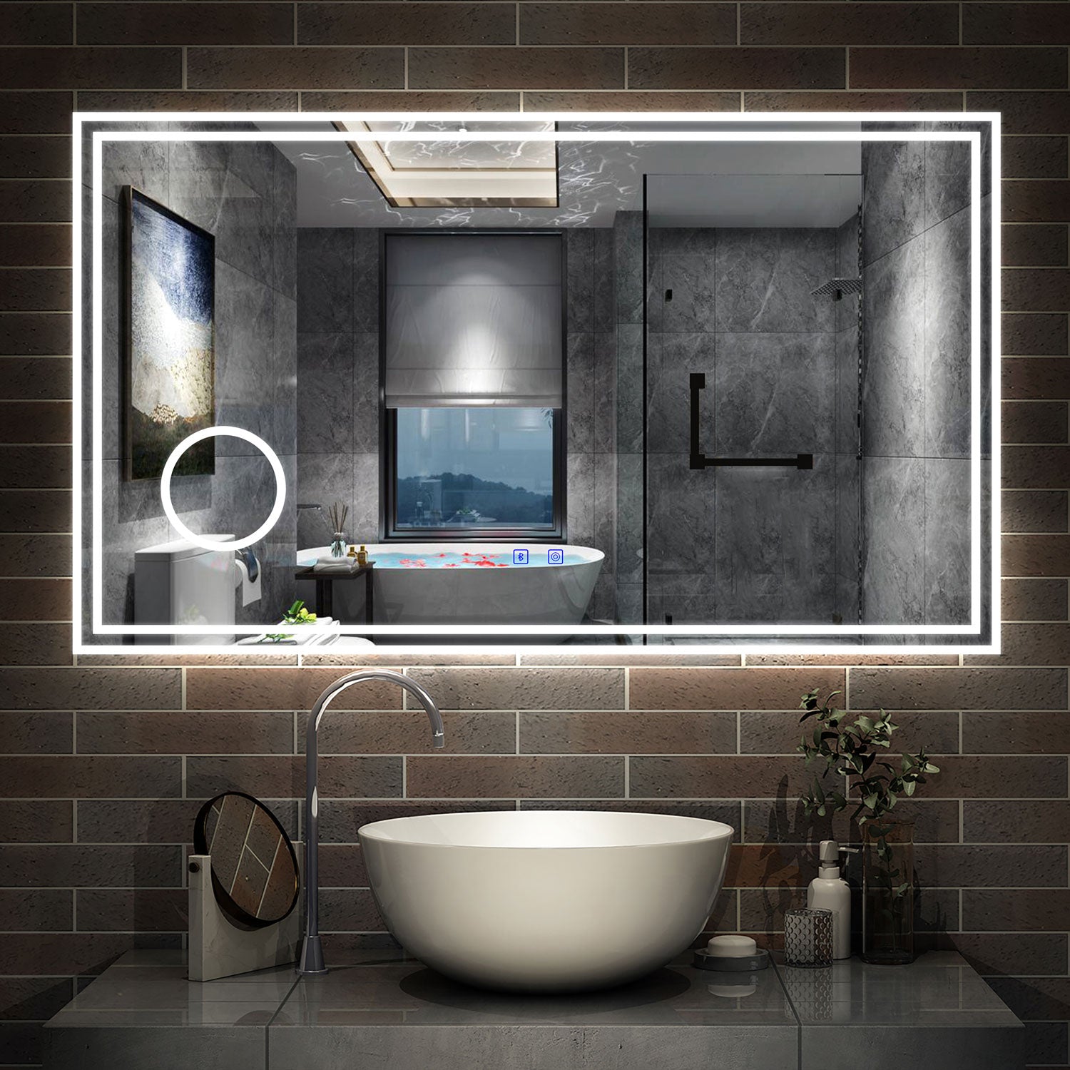 Miroir de salle de bain avec LED - Osaka