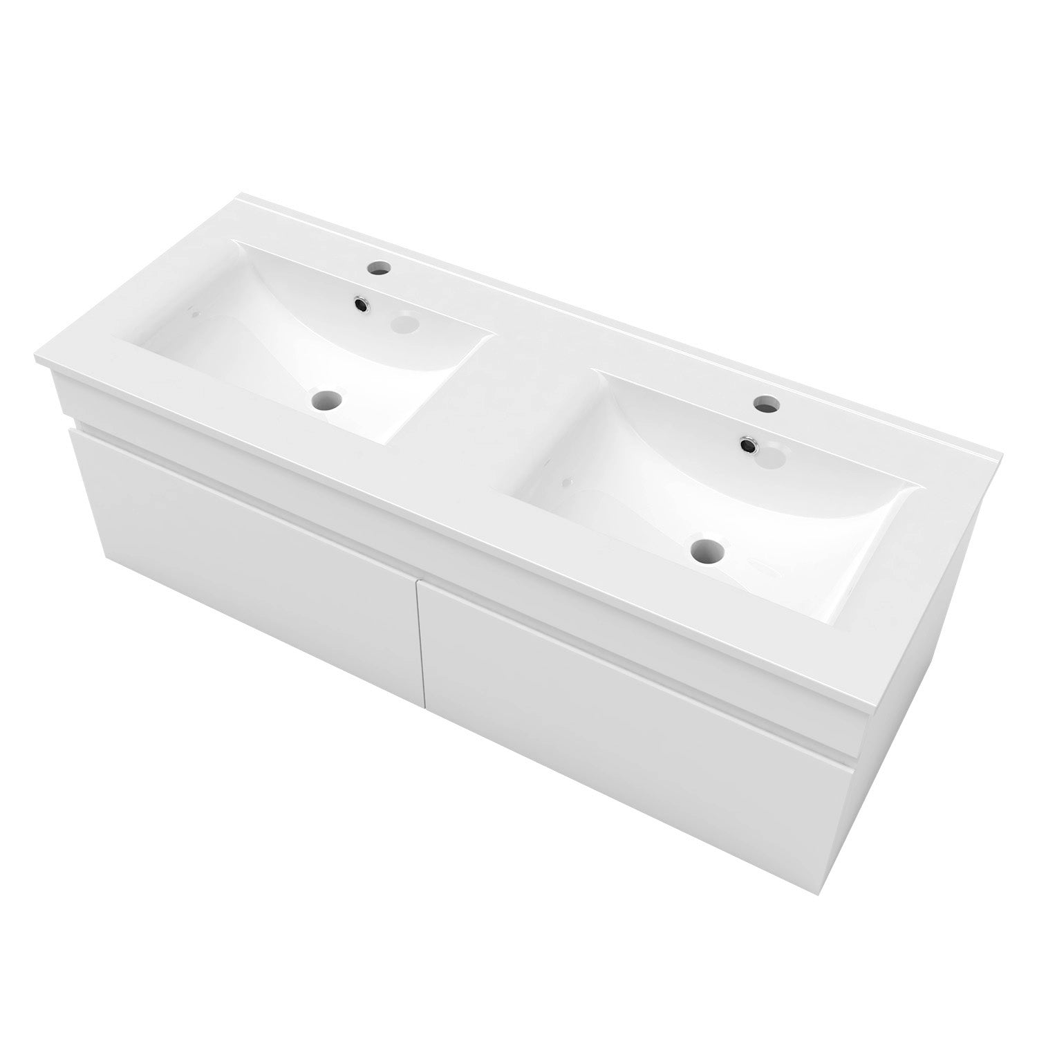 meuble de salle de bain meuble de rangement sous vasque avec lavabo 120cm à suspendre -Livraison gratuite