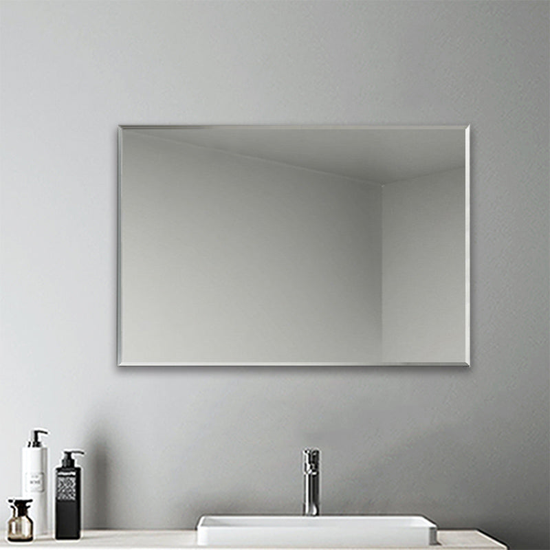 Miroir de salle de bain rectangulaire, Miroir mural biseauté 30/45/50/60/70/90cm -Livraison gratuite