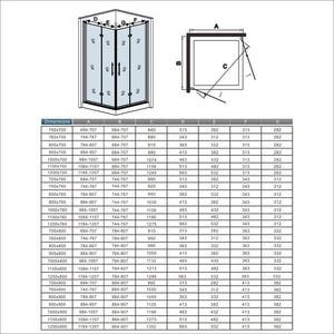 AICA cabine-de-douche-accès-d’angle -Livraison gratuite