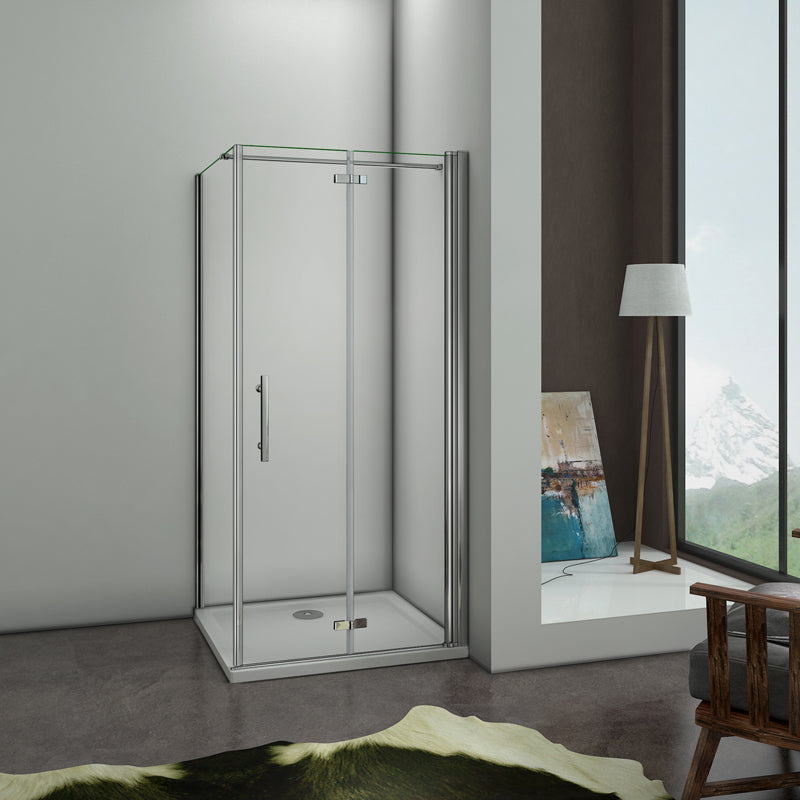 aica-cabine-de-douche-pivotante-Aica porte de douche pivotante, cabine de douche à charnière et pliante, porte de douche avec barre de fixation 900mm -Livraison gratuite