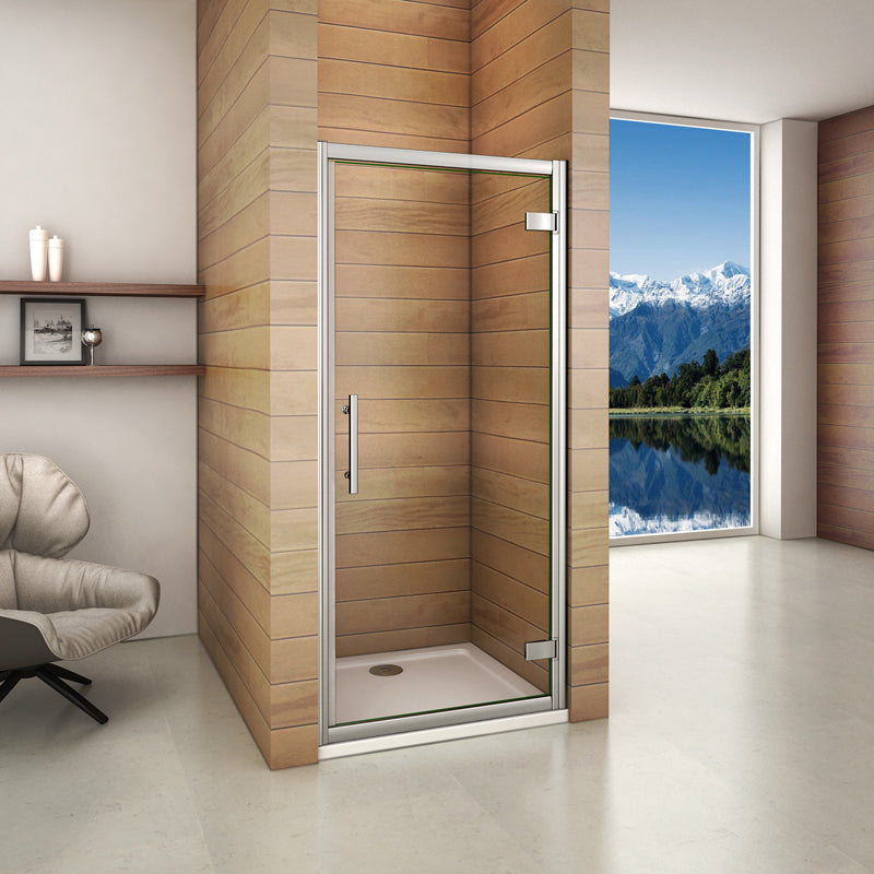 aica-porte-de-douche-à-charnière-Aica porte de douche pivotante 185cm verre securit installation en niche -Livraison gratuite