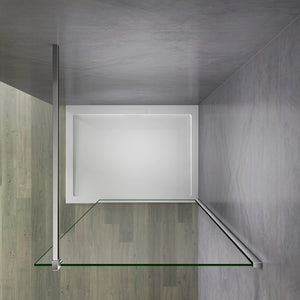 AICA paroi-de-douche-à-l'italienne-avec-barre-de-stabilisation -Livraison gratuite