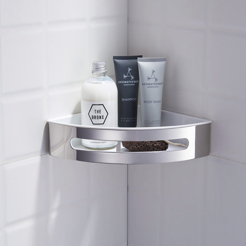 aica-Accessoires-Etagère de douche en acier inoxydable triangulaire Porte-serviettes Porte savon de bain Receveur de douche Panier de douche Etagère de salle de bain magnifique 2 Type New -Livraison gratuite