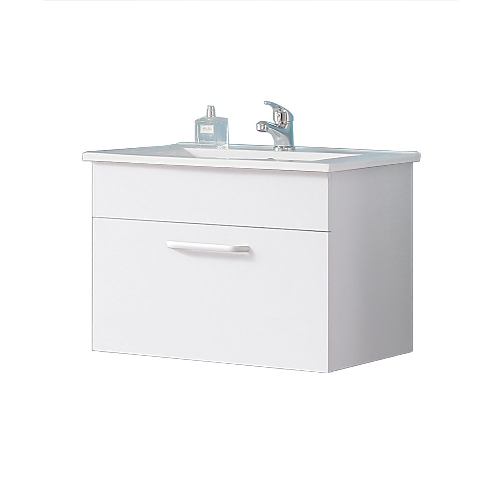 Meuble de salle de bain Meuble sous vasque suspendu 1 tiroir 58 cm+Vasque -Livraison gratuite