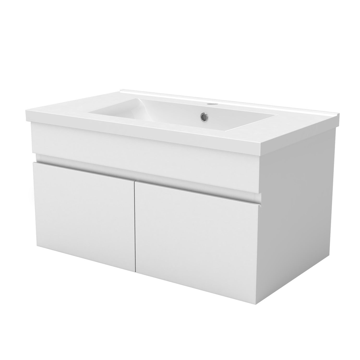 meuble de salle de bain meuble de rangement sous vasque avec lavabo 80cm à suspendre -Livraison gratuite