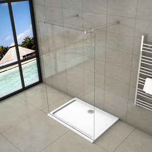 AICA paroi-de-douche-à-l'italienne-avec-barre-de-stabilisation -Livraison gratuite