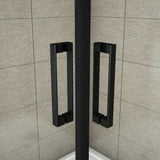 AICA Cabine de douche 130x76x187cm porte de douche pivotante avec
