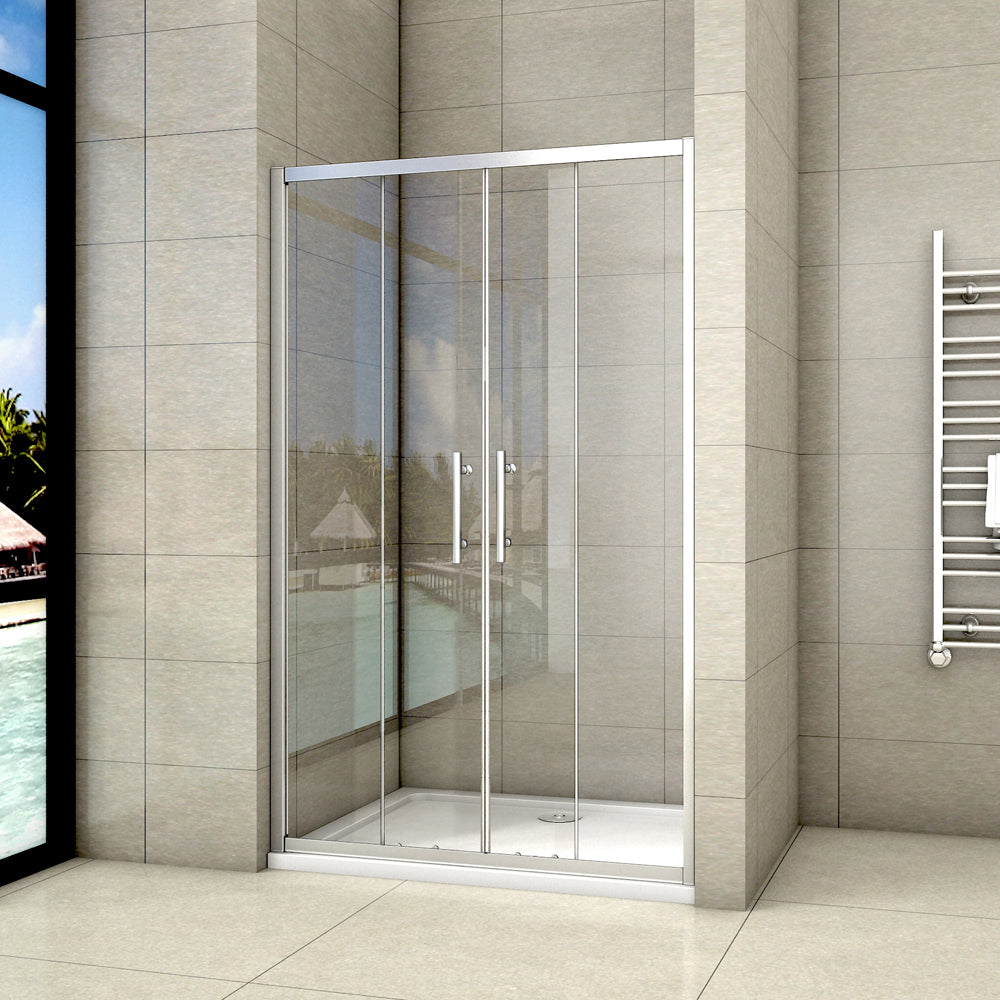 aica-porte-de-douche-coulissante-Porte de douche coulissante en niche l'accès au centre -Livraison gratuite